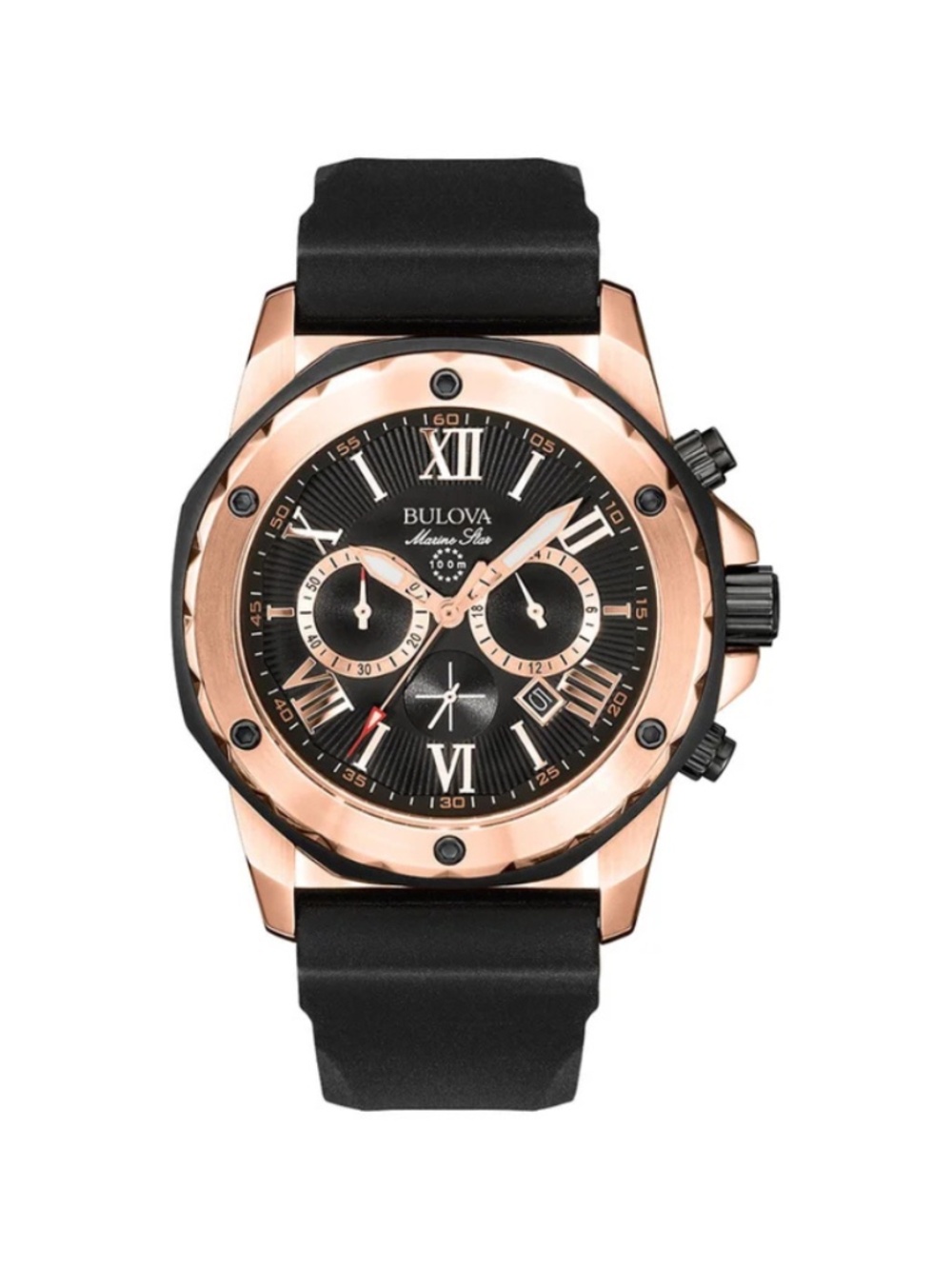 Bulova Marine Star Black Dial Men's Watch